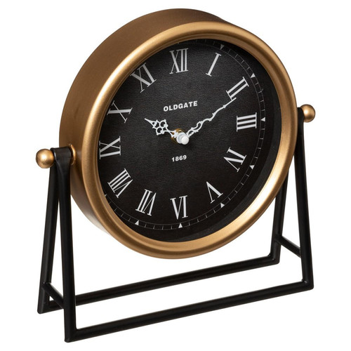Horloge à Poser Métal 26 x 26 cm Luca Noir 3S. x Home Meuble & Déco