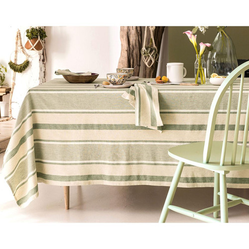 Lot de 3 serviettes de table PAULINE - vert Vert Becquet Linge de maison
