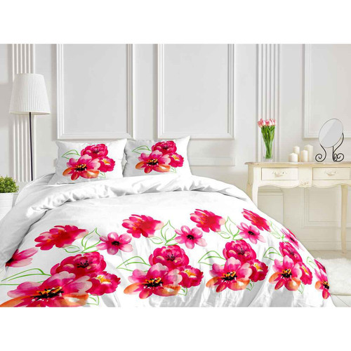 Une nuit douce - Parure CAMELIA Rose - Parures de lit 240 x 220 cm
