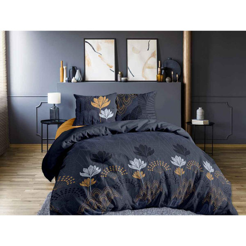 Une nuit douce - Parure SYRACUSE Encre - Parures de lit 240 x 220 cm