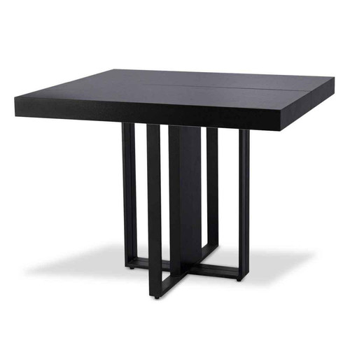 3S. x Home - Table Extensible TERESA Noir Pieds Noir - Table Design