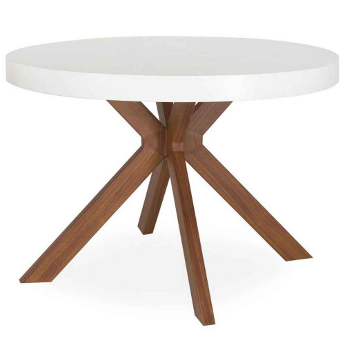 3S. x Home - Table Ronde Extensible MYLO Blanc - Nouveautés Meuble Et Déco Design