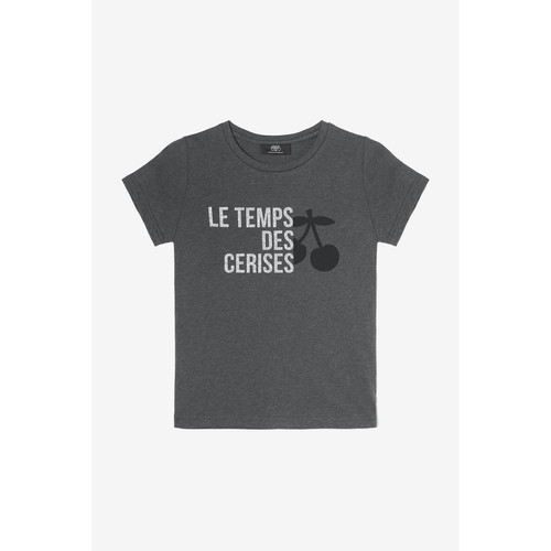 T-shirt Nastiagi gris imprimé en coton Le Temps des Cerises LES ESSENTIELS ENFANTS