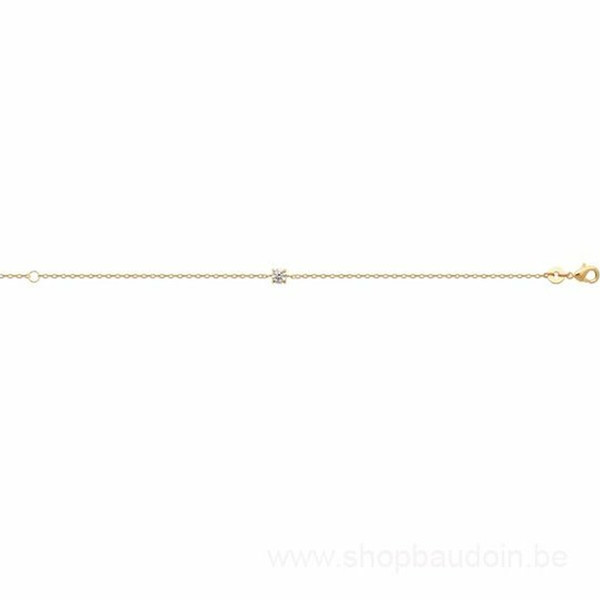 Bracelet femme plaqué or blanc serti griffe serti griffe classique - UW3004ZV Maison de la Bijouterie