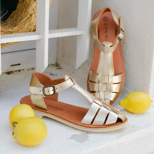 Mapache - Sandale tressee champagne MATHILDA - Mapache Chaussures
