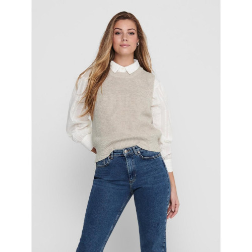 Only - Pull sans manches beige - Only