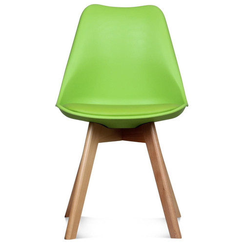 Chaise Design Style Scandinave Vert HADES Vert anis 3S. x Home Meuble & Déco