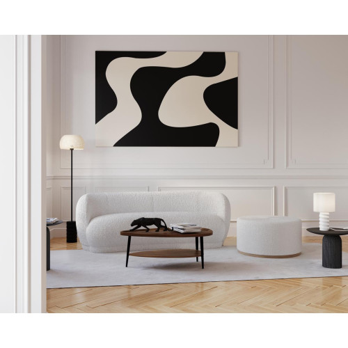 POTIRON PARIS - Canapé en tissu bouclette BIANCA blanc  - Promos Canapés Et Fauteuils Design