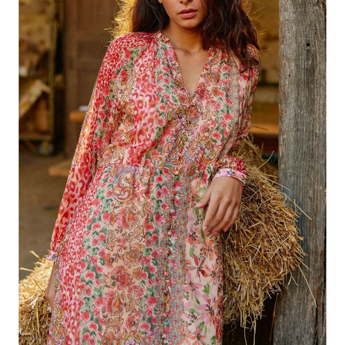 La Petite Etoile - Robe RENA patchwork - Vetements femme rose