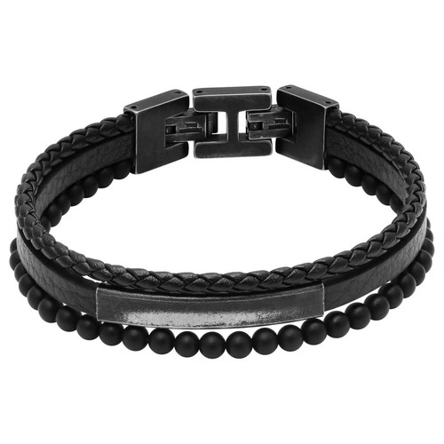 Bracelet HB6691 Multi-rangs pour Homme Noir Rochet LES ESSENTIELS HOMME