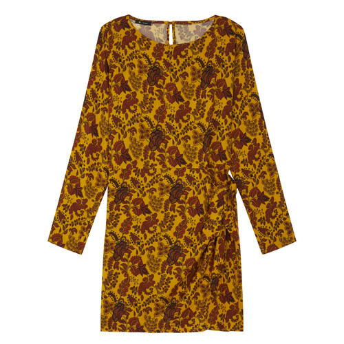 Robe courte imprimée toile de jouy - Valéria jaune en viscose 3S. x Réédition Mode femme