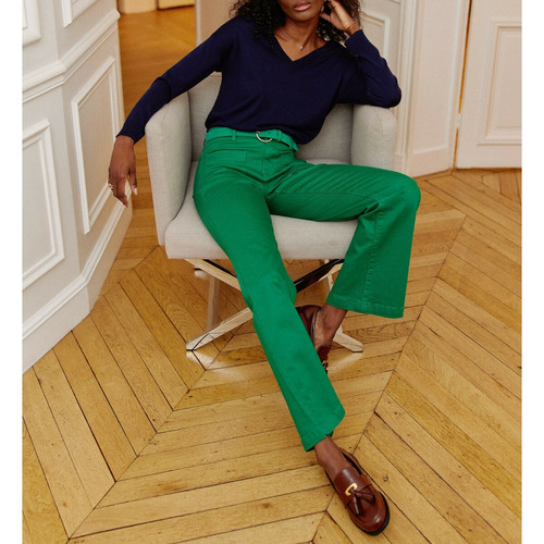 Pantalon SONNY T vert gazon en coton La Petite Etoile Mode femme