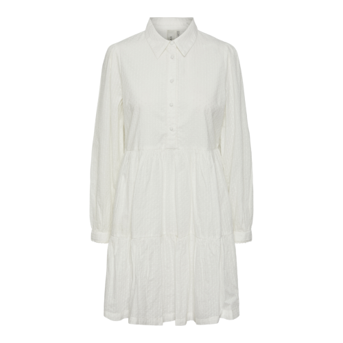 Robe courte manches longues blanc Clio en coton YAS Mode femme