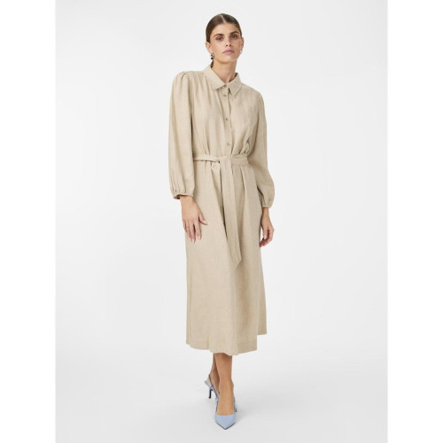 YAS - Robe longue manches 3/4 gris - Nouveautés robes femme